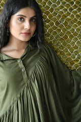 AAHELI OLIVE FALL CO-ORD SET