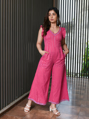 AAHELI CALLIE FUCHSIA LUREX JUMPSUIT