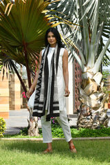 AAHELI FAIZA BLACK & KASHISH BLOCK PRINTED DUPATTA