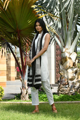 AAHELI FAIZA BLACK & KASHISH BLOCK PRINTED DUPATTA