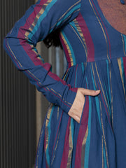 AAHELI AATREYA YARN DYED COTTON MAXI DRESS