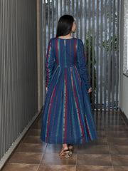 AAHELI AATREYA YARN DYED COTTON MAXI DRESS