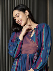 AAHELI INIMAI YARN DYED COTTON MAXI DRESS