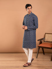 AAHELI AHAAN HAND BLOCK PRINTED KURTA-PANT SET