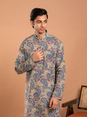 AAHELI KAIRI HAND BLOCK PRINTED KURTA-PANT SET