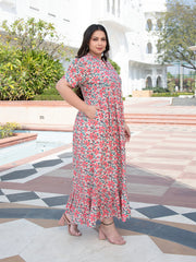 AAHELI PORTOFINO FLORAL FLARED DRESS