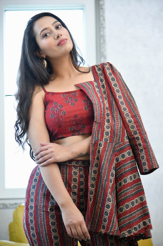 AAHELI SHANAYA TOP-PANTS & BLAZER SET