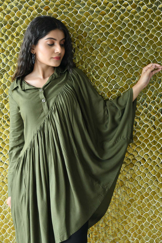 AAHELI OLIVE FALL CO-ORD SET