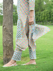 AAHELI AIBA PRINTED COTTON SUIT SET