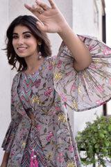 AAHELI ADRITI TOP-PLAZZO & JACKET SET