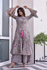 AAHELI ADRITI TOP-PLAZZO & JACKET SET