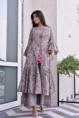 AAHELI ADRITI TOP-PLAZZO & JACKET SET