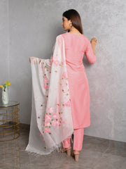 AAHELI MEHAK PEACH KURTA-PANTS & DUPATTA SET