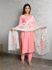 AAHELI MEHAK PEACH KURTA-PANTS & DUPATTA SET