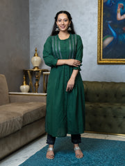 AAHELI AAVI DEEP GREEN KURTA & PANTS SET