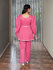 AAHELI LIRTHIKA PINK LUREX CO-ORD SET