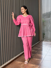 AAHELI LIRTHIKA PINK LUREX CO-ORD SET